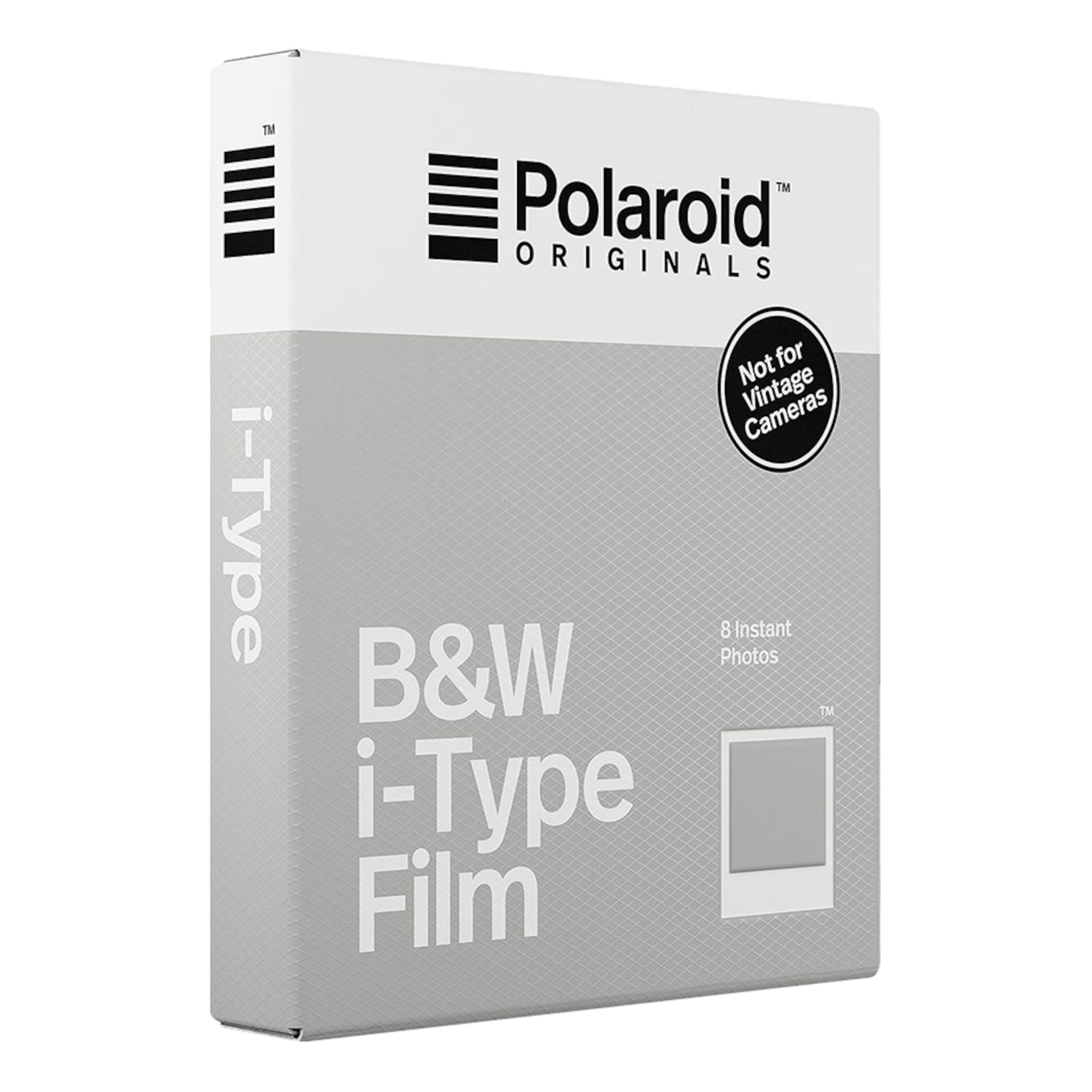 Polaroid i-Type sort/hvid film til Polaroid Now og Onestep 2, grå/hvid æske, 8 billeder, ikke til vintagekameraer.