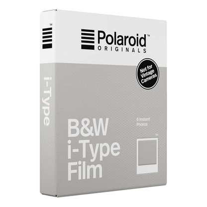 Polaroid i-Type sort/hvid film til Polaroid Now og Onestep 2, grå/hvid æske, 8 billeder, ikke til vintagekameraer.