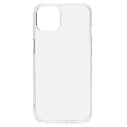 Second skin mobilcover til iPhone 13 Mini transparent med præcise udskæringer til kamera, knapper og porte.