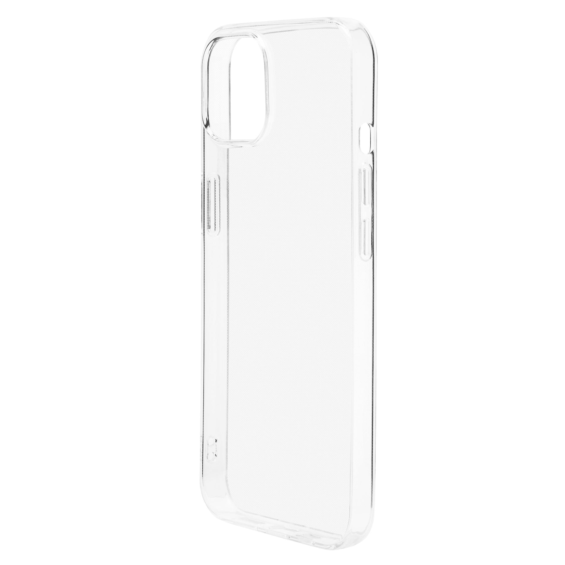 Linocell Second skin mobilcover til iPhone 13 Mini transparent fleksibelt materiale præcise udskæringer til knapper og kamera.
