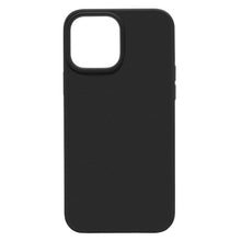 Linocell Gummi cover til iPhone 13 Pro Max sort med stort rektangulært kamerahul, glat overflade og afrundede kanter.