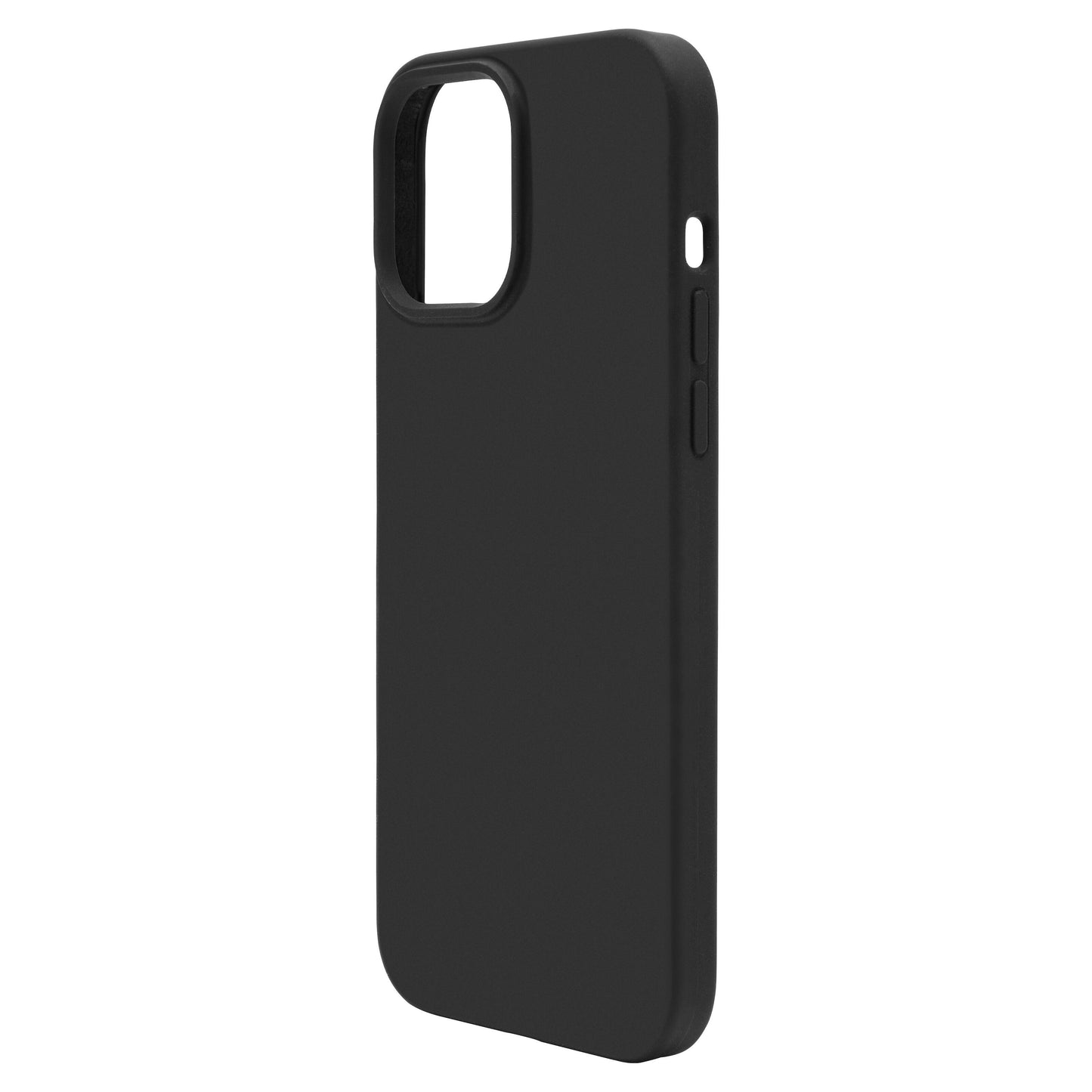 Linocell Gummi cover til iPhone 13 Pro Max Sort med præcise udskæringer, glatte kanter og mat finish.