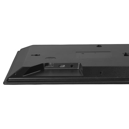 Denver Frameo digital fotoramme 10,1" sort med wifi, plaststand og synlige stik/porte, close-up vinkel.
