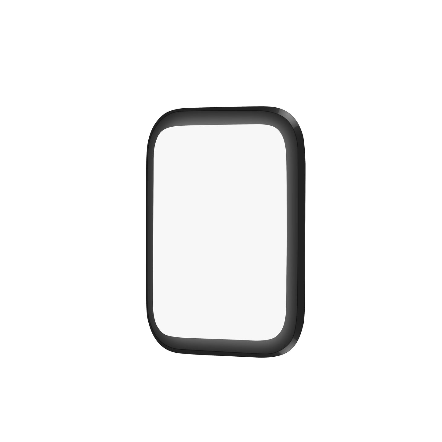 Elite Extreme Curved skærmbeskyttelse til Apple Watch 5/6/SE 40mm, sort ramme, hvid midte i hærdet akrylglas.