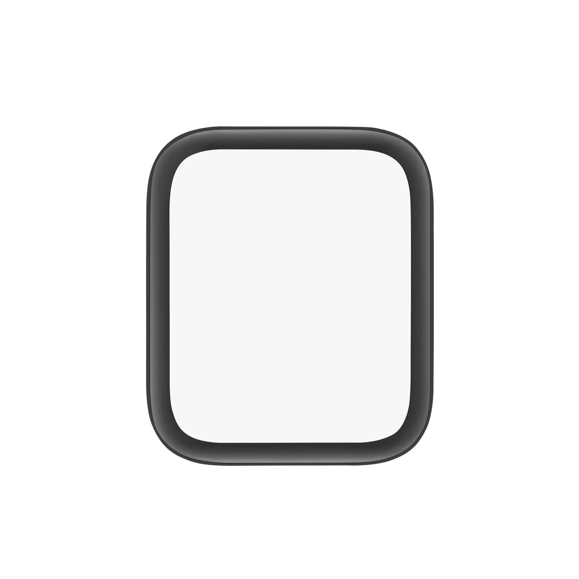 Extreme Curved skærmbeskyttelse til Apple Watch Series 5/6/SE 44mm, mørkegrå ramme, klar midte, hærdet akrylglas.