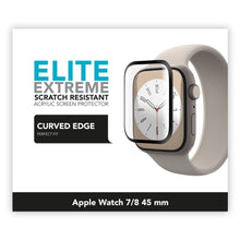Skærmbeskyttere til Apple Watch Series 7/8/9 45 mm, ridsefast akryl, buet kant, præcis pasform.