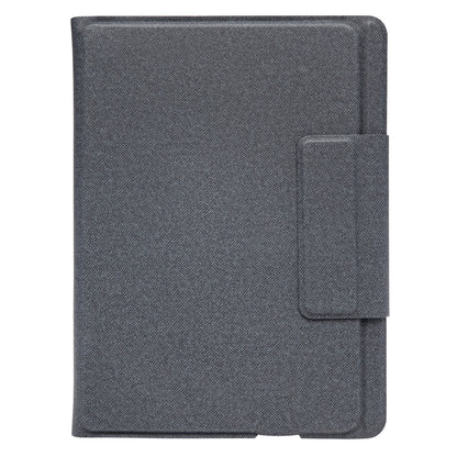 Linocell Tastaturcover til iPad 10.2/10.5, lukket, mørkegrå tekstur, højre sideklap.