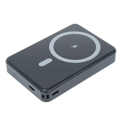 LINOCELL magnetisk powerbank på 10.000 mAh med MagSafe, 15 W trådløs opladning, LED-indikatorer, 20 W USB-C-port.