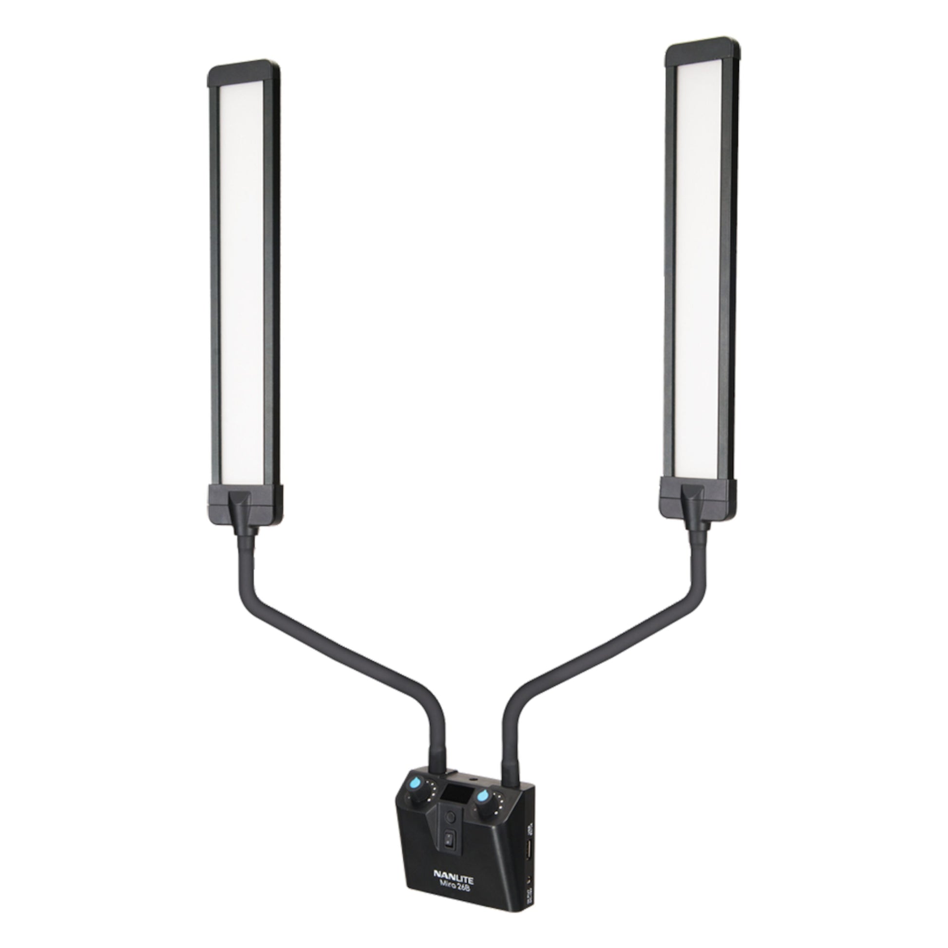 Nanlite Se 26B LED-lys med stativ, slankt panel, justerbar belysning til foto og video.