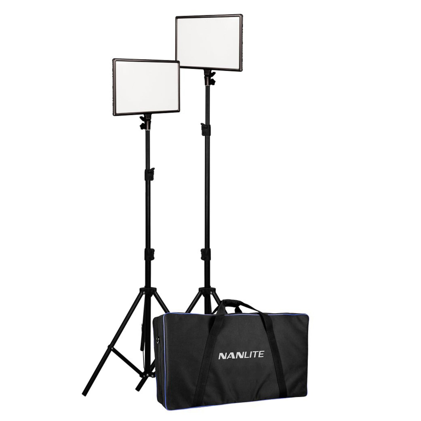 Nanlite LumiPad 25 LED-paneler 2-pak med stativ og sort bærepose.