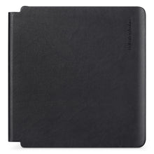 Kobo Sage Powercover Etui sort læder med indbygget batteri, magnetlukning og vertikalt Rakuten Kobo-logo.