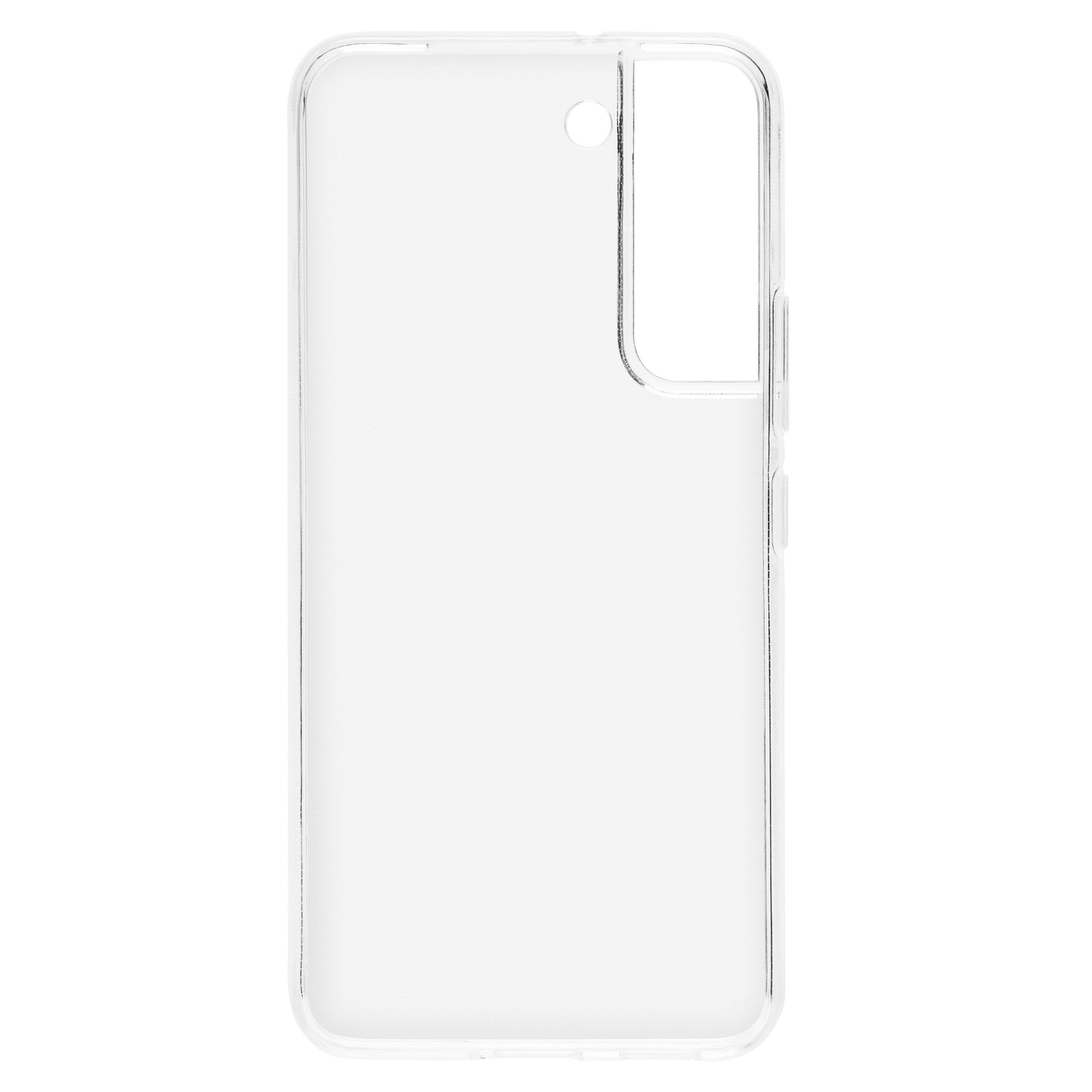 Linocell Second Skin mobilcover til Galaxy S22 transparent med udskæringer til kamera og sideknapper.