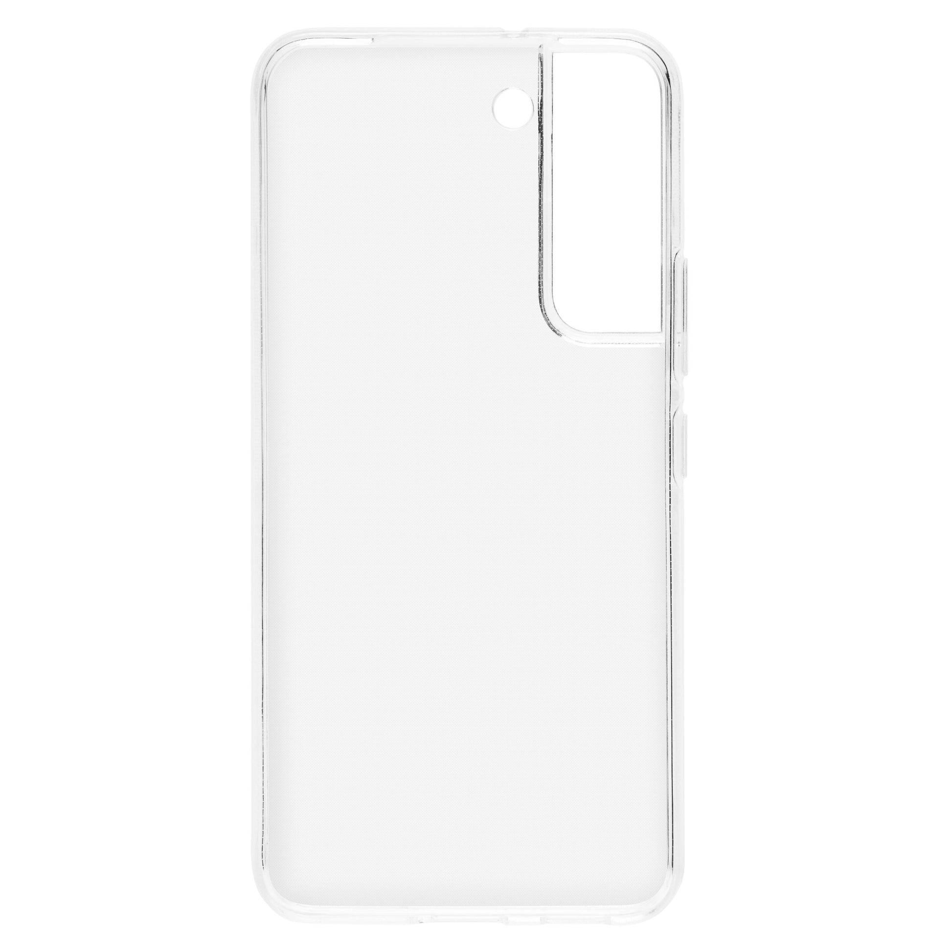 Linocell Second Skin mobilcover til Galaxy S22 transparent med udskæringer til kamera og sideknapper.