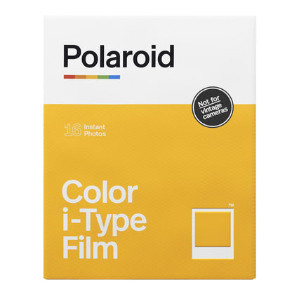 Polaroid i-Type farvefilm 2-pak til Polaroid Now/OneStep 2, gul bund, 16 fotos, passer ikke til vintage-kameraer.