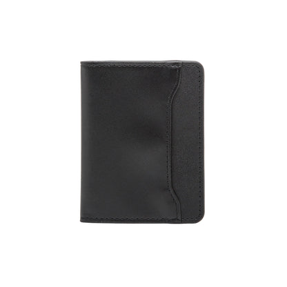Rubicson Slank kortholder RFID-beskyttelse sort PU-læder lukket og opretstående minimalistisk design.