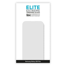 Linocell Elite Extreme skærmbeskyttelse Samsung S25 Plus 9H hærdet glas, emballage med telefon-silhuet.