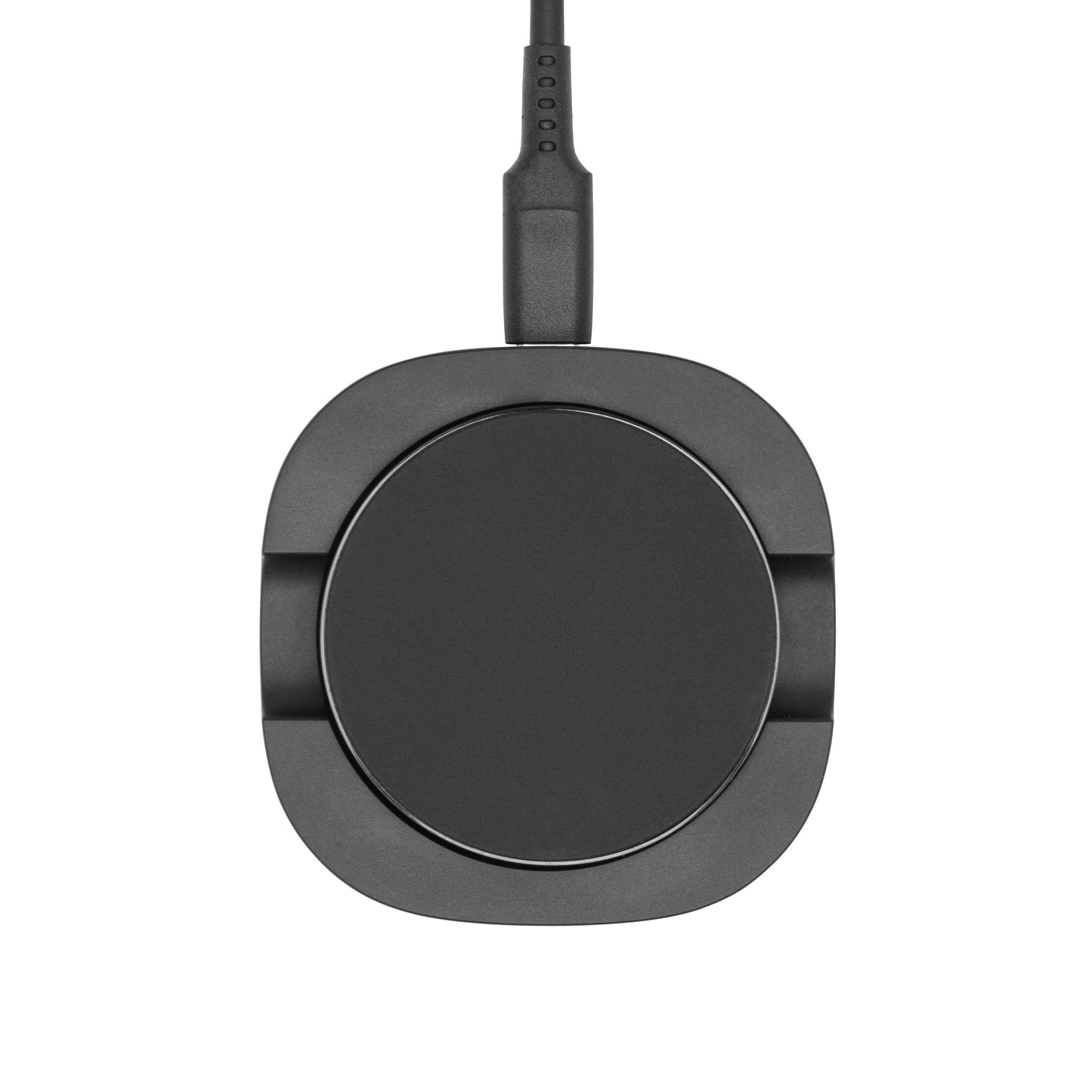 Magnetisk mobilholder til trådløs opladning, sort, rund center, topkabel, til iPhone 12-16 og magnetiske holdere.