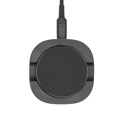 Magnetisk mobilholder til trådløs opladning, sort, rund center, topkabel, til iPhone 12-16 og magnetiske holdere.