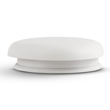 Housegard Pebble røgalarm hvid, rund, glat og let buet design.