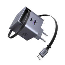 Ugreen Nexode 65W GaN-oplader med udtrækkeligt USB-C-kabel