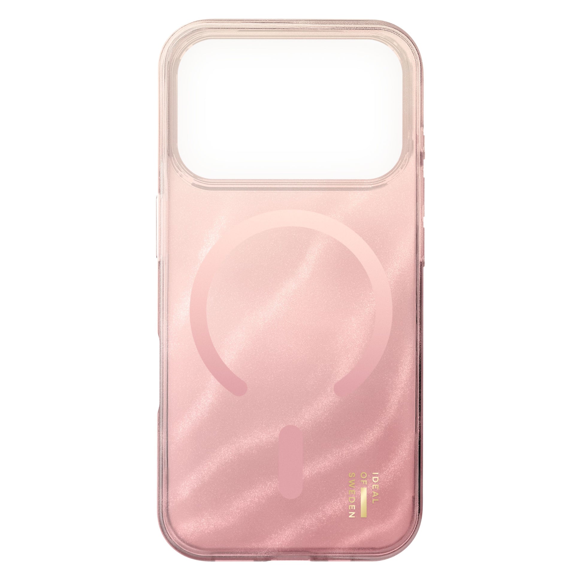 IDEAL OF SWEDEN Clear MagSafe Cover iPhone 17 Pro Max Rose Blush, transparent rosa med let skær og rektangulært kamerahul.