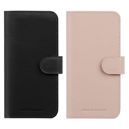 IDEAL OF SWEDEN Magnet Wallet+ pungcover til iPhone 12/12 Pro sort, magnetlukning, kortholder, minimalistisk design.