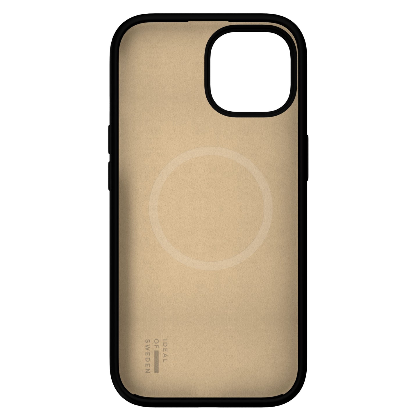IDEAL OF SWEDEN Silicone MagSafe Cover sort, cover til iPhone 13/14/15/16 med MagSafe og synligt brandlogo.
