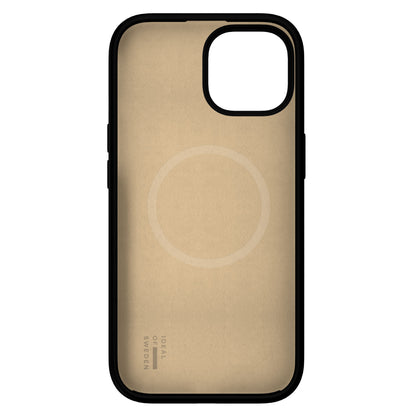 IDEAL OF SWEDEN Silicone MagSafe Cover sort, cover til iPhone 13/14/15/16 med MagSafe og synligt brandlogo.