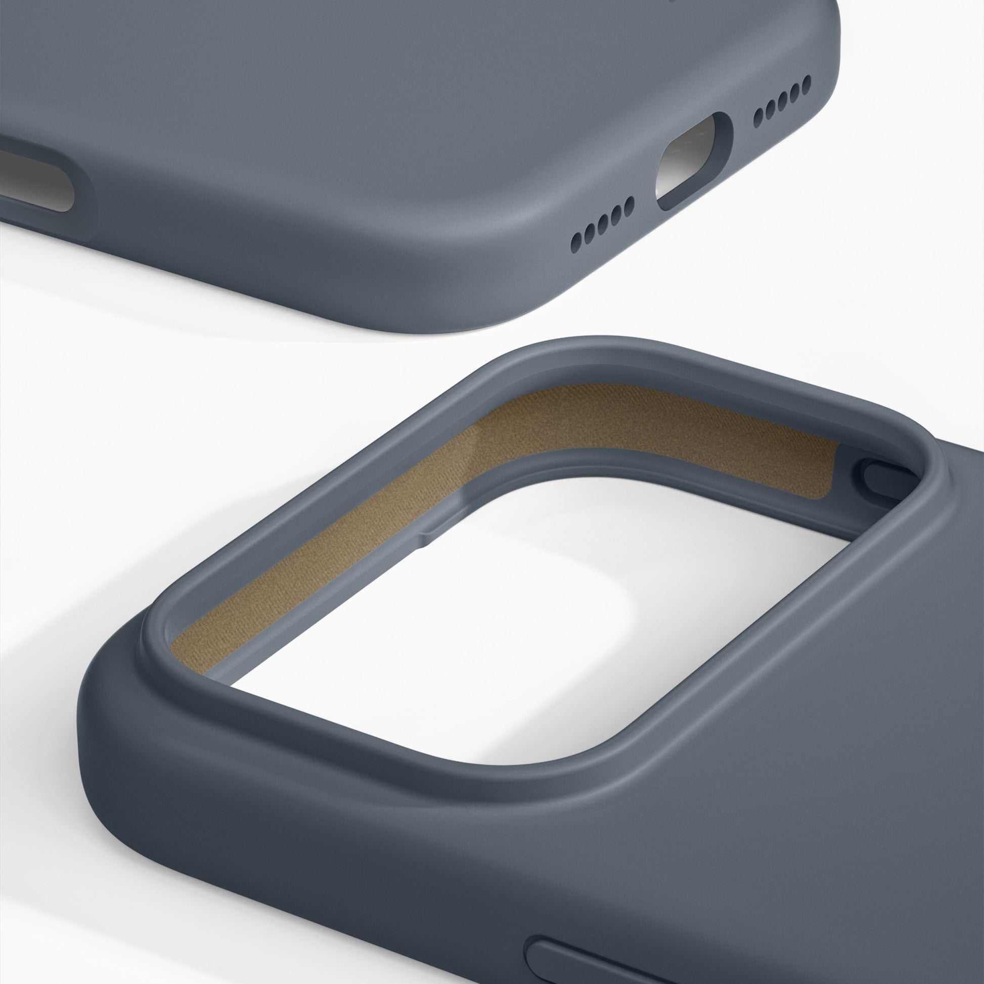 IDEAL OF SWEDEN Silikone MagSafe Cover Midnight Blue til iPhone 17 Pro Max med kamerahul, portåbning og blød inderside.
