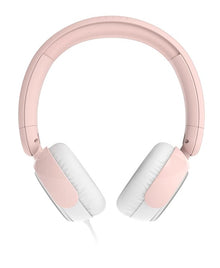 Philips TAK4206 trådløse on-ear børnehovedtelefoner til børn rosa med hvide ørepuder ledning volumenbegrænsning 85 dB.