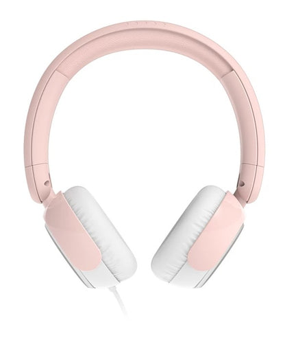 Philips TAK4206 trådløse on-ear børnehovedtelefoner til børn rosa med hvide ørepuder ledning volumenbegrænsning 85 dB.