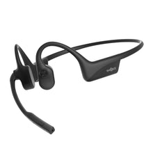 Shokz OpenComm2 trådløse hovedtelefoner sort, Bluetooth, benledningsteknologi, støjreducerende mikrofon, open-ear design.