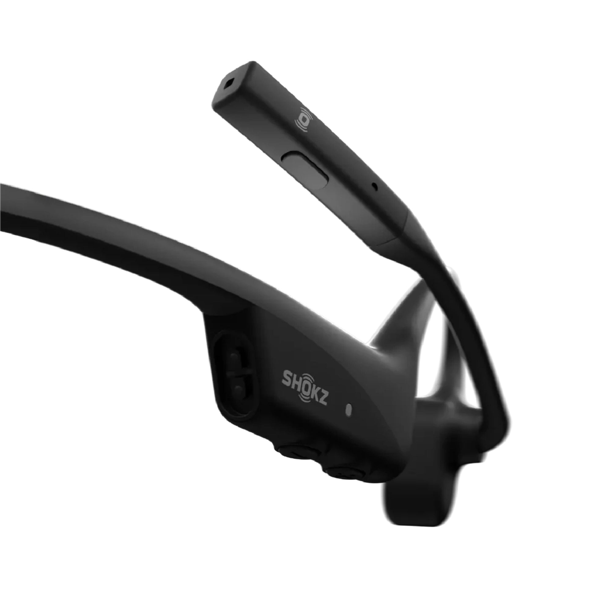 Sort Shokz OpenComm2 trådløse hovedtelefoner med benledningsteknologi og støjreducerende mikrofonboom.