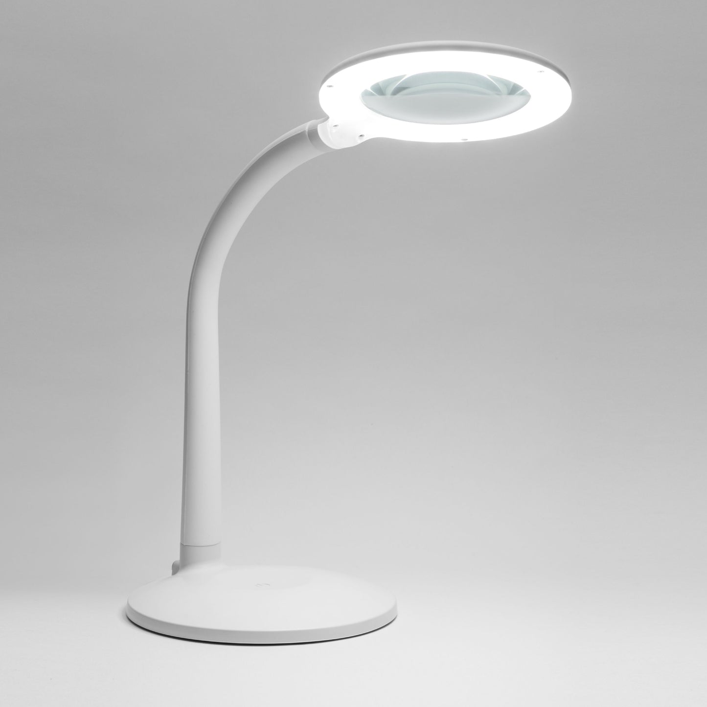 Ledsavers Arbejdsbelysning med forstørrelse LED 410 lm hvid bordlampe med cirkulært LED-lys og fleksibel hals.