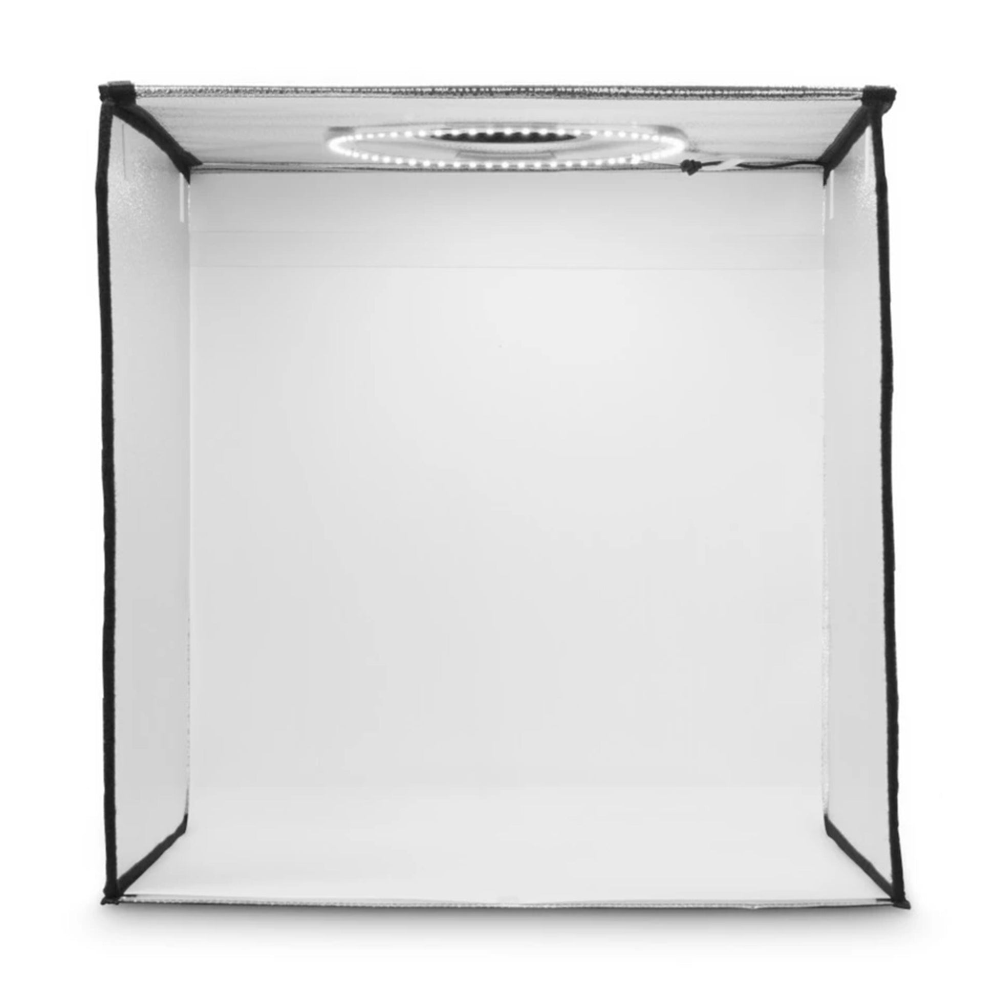Hama Mini-fotostudie ToGo rektangulært kompakt fotostudie med LED-lys i toppen til produktfotografering.