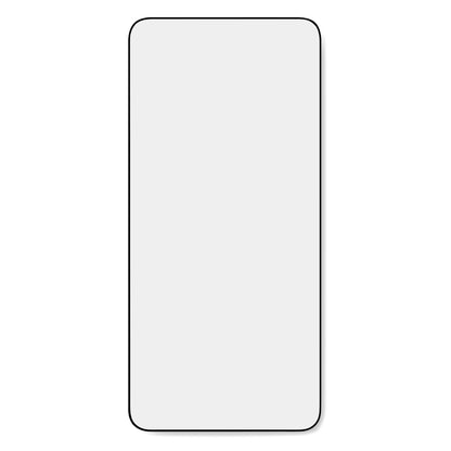 Lysegrå skærmbeskyttelse med afrundede hjørner og sort kant til Galaxy S24, model Elite Extreme.