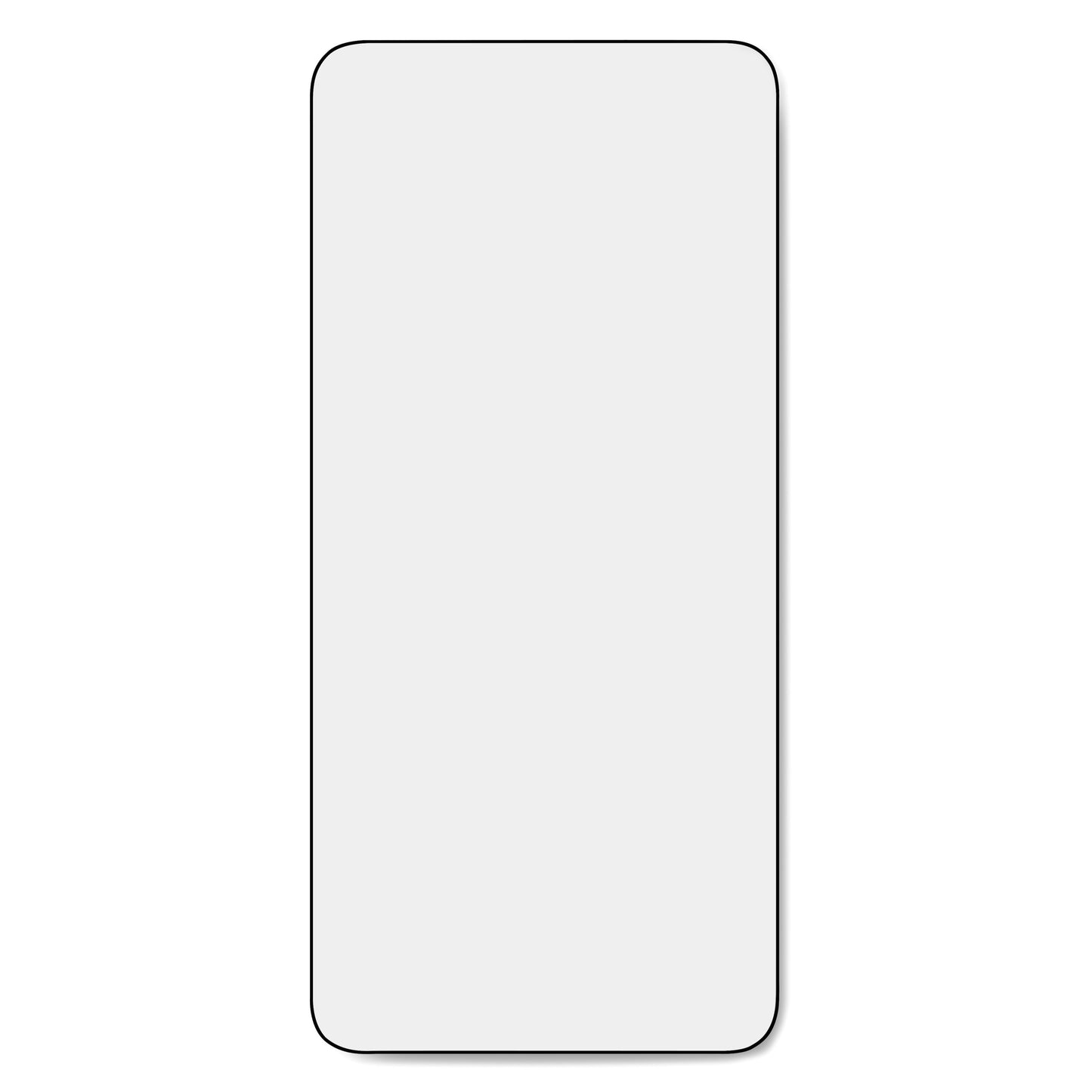 Linocell Elite Extreme skærmbeskyttelse til Galaxy S24 Plus, tynd sort kant, lys grå midte, afrundede hjørner.
