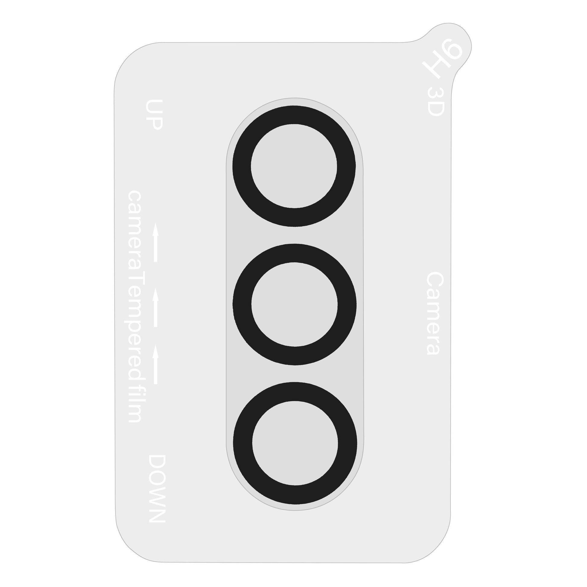 Linocell Elite Extreme linsebeskyttelse til Galaxy S24 Plus, transparent, rektangulær, tre udskæringer, markeringer på siderne.
