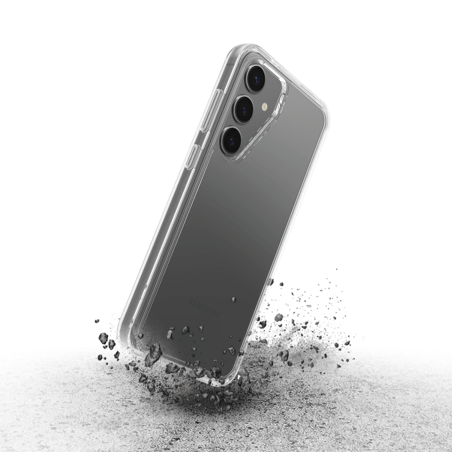 Otterbox Symmetry Robust cover til Galaxy S24 Plus gennemsigtig beskytter mod stød, ridser, støv og snavs.