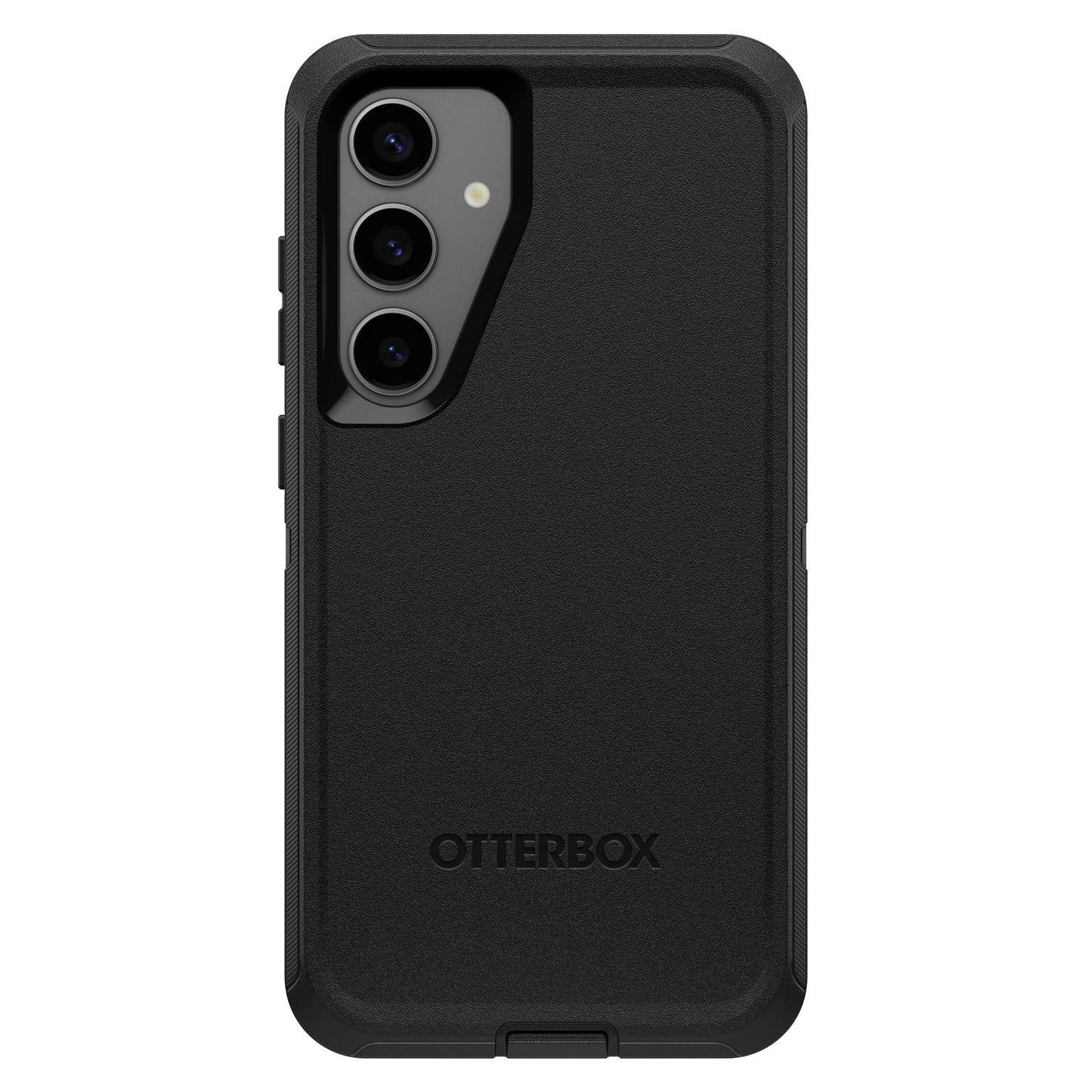Sort Otterbox Beskyttende etui til Galaxy S24 Plus med tre bagkameraer synlige og Otterbox-logo nederst på coveret.