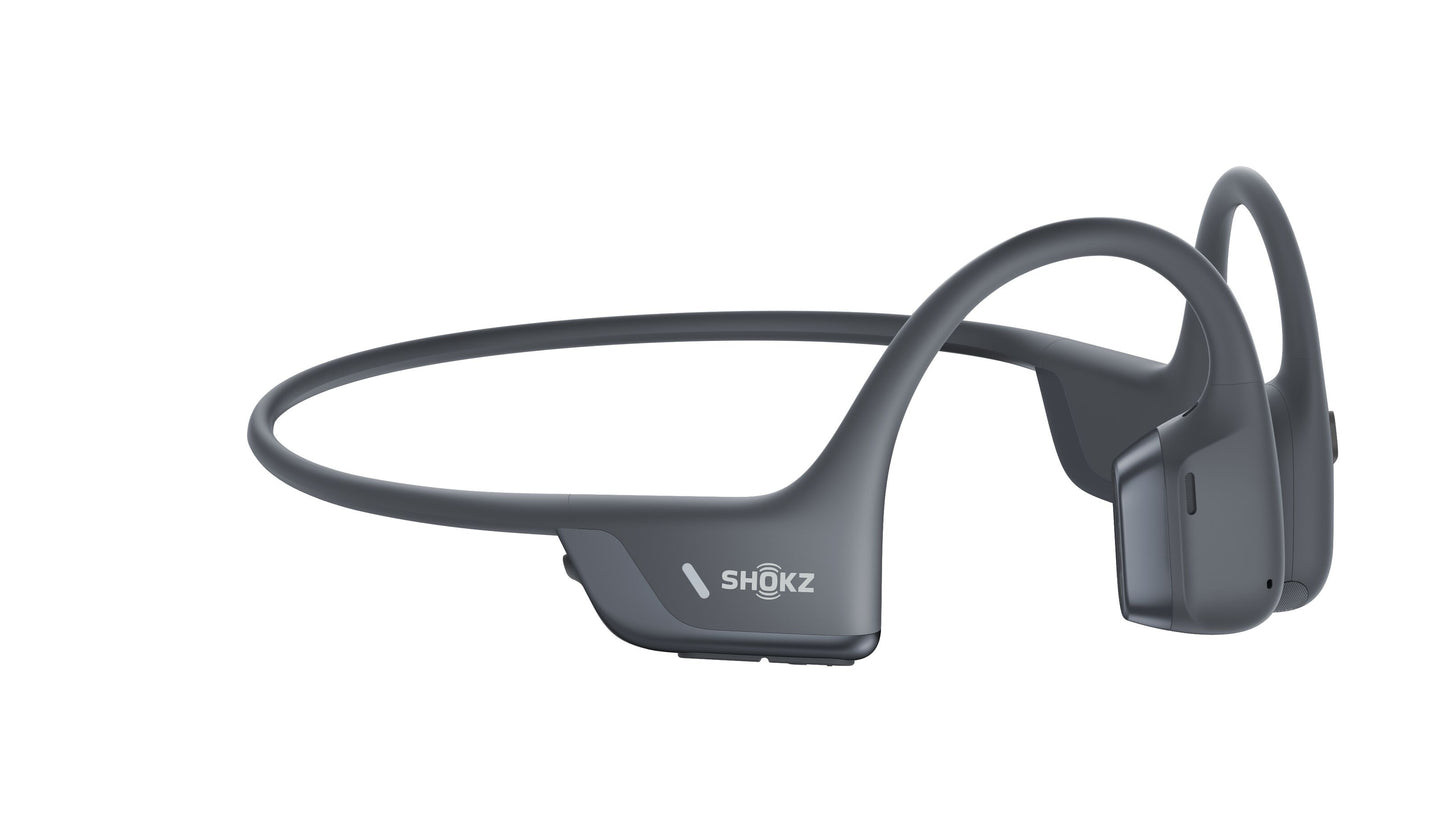 Shokz OpenRun Pro 2 Mini trådløse hovedtelefoner sort med flot design og benledningsteknologi.