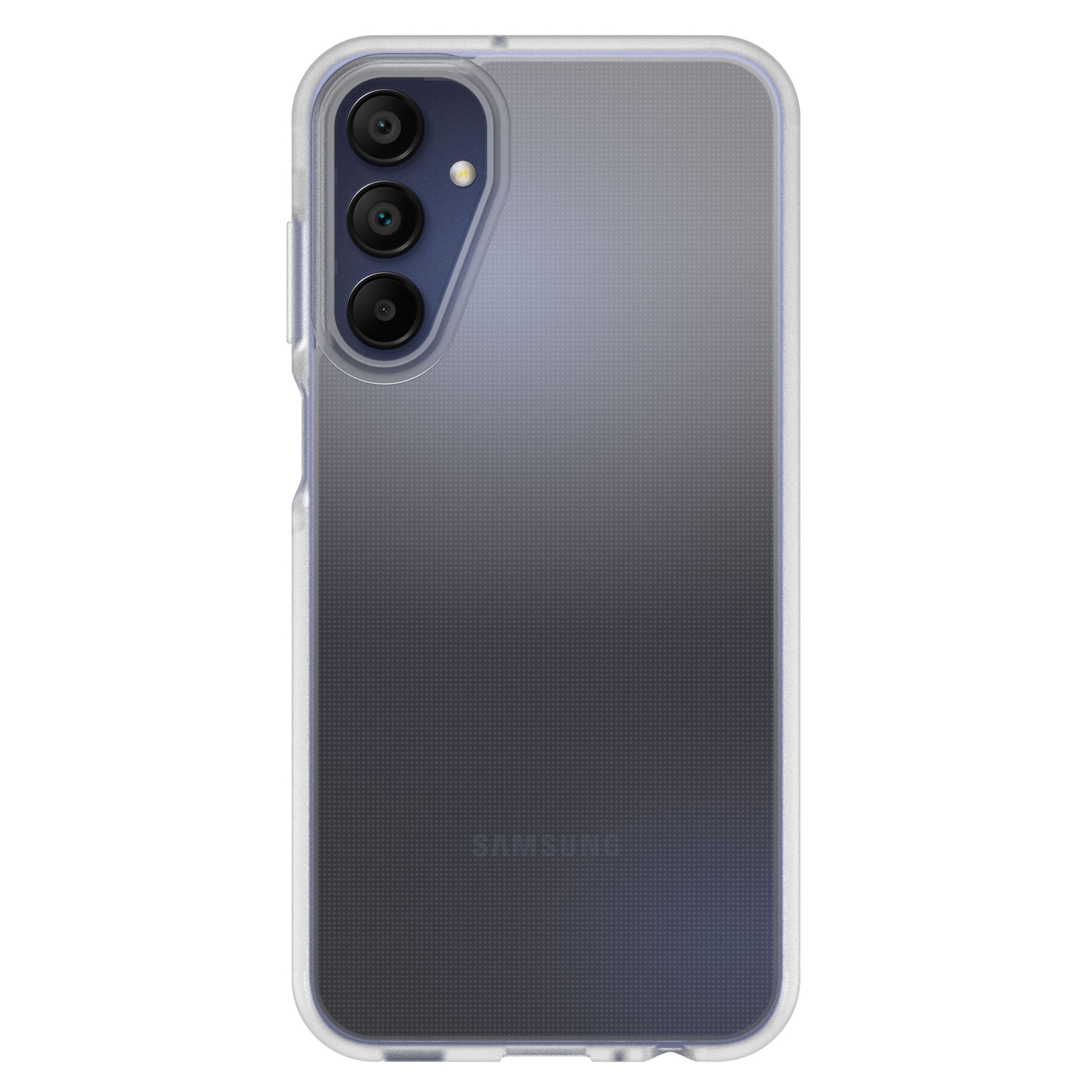 Otterbox Reager cover til Galaxy A15/A15 5G gennemsigtig, bagside med tre lodrette kameraer i øverste venstre hjørne.