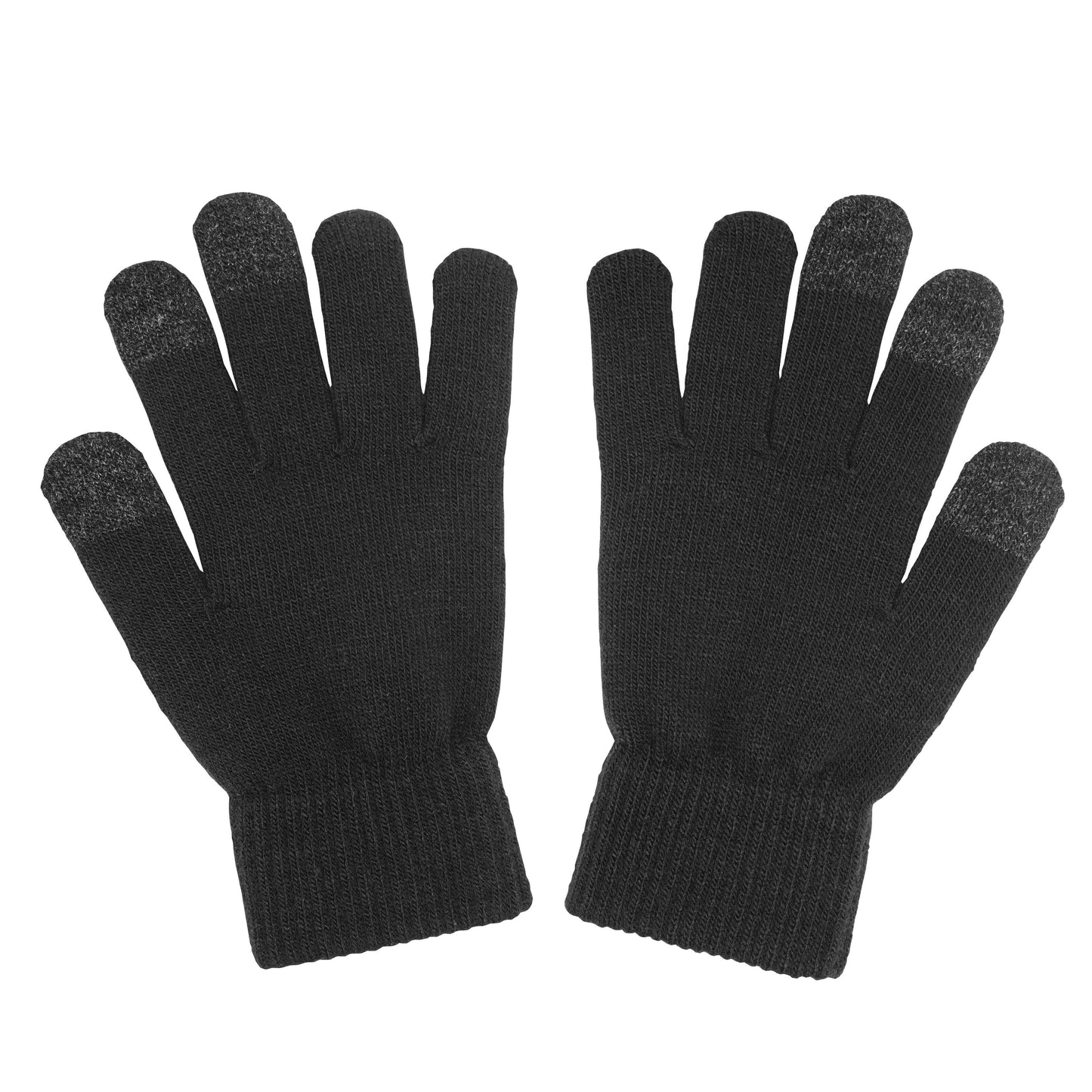 Linocell strikkede touchskindhåndsker med touchfunktion på tommel-, pege- og langefinger.