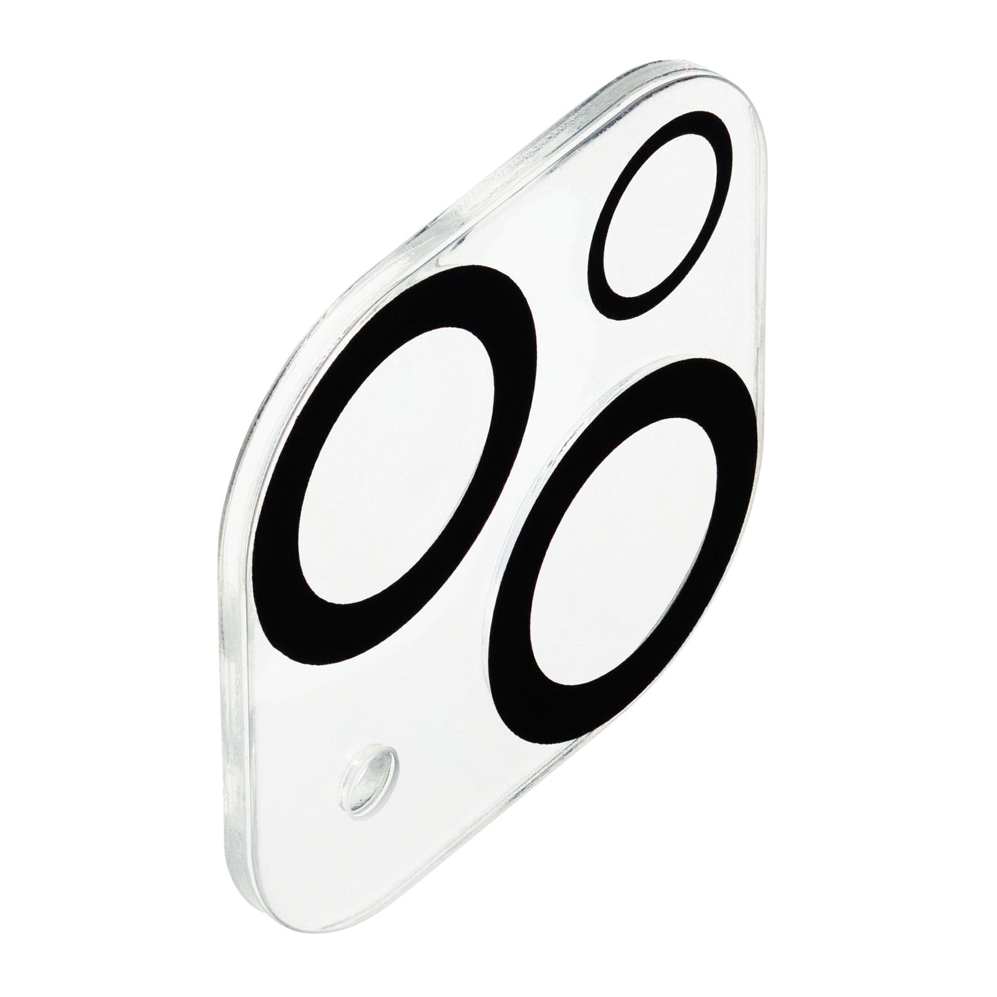 Hærdet glas kamerabeskyttelse til iPhone 13/13 Mini, transparent, 3 sorte kantede udskæringer, afrundede hjørner.