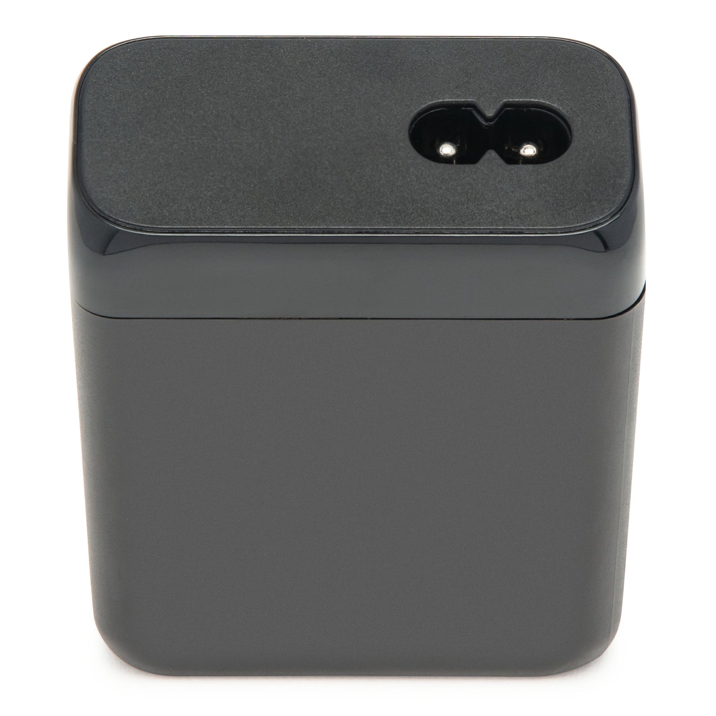 Linocell Premium GaN Multioplader PD 3.0 100 W, sort, rektangulær oplader med glat finish, stikindgang på toppen.