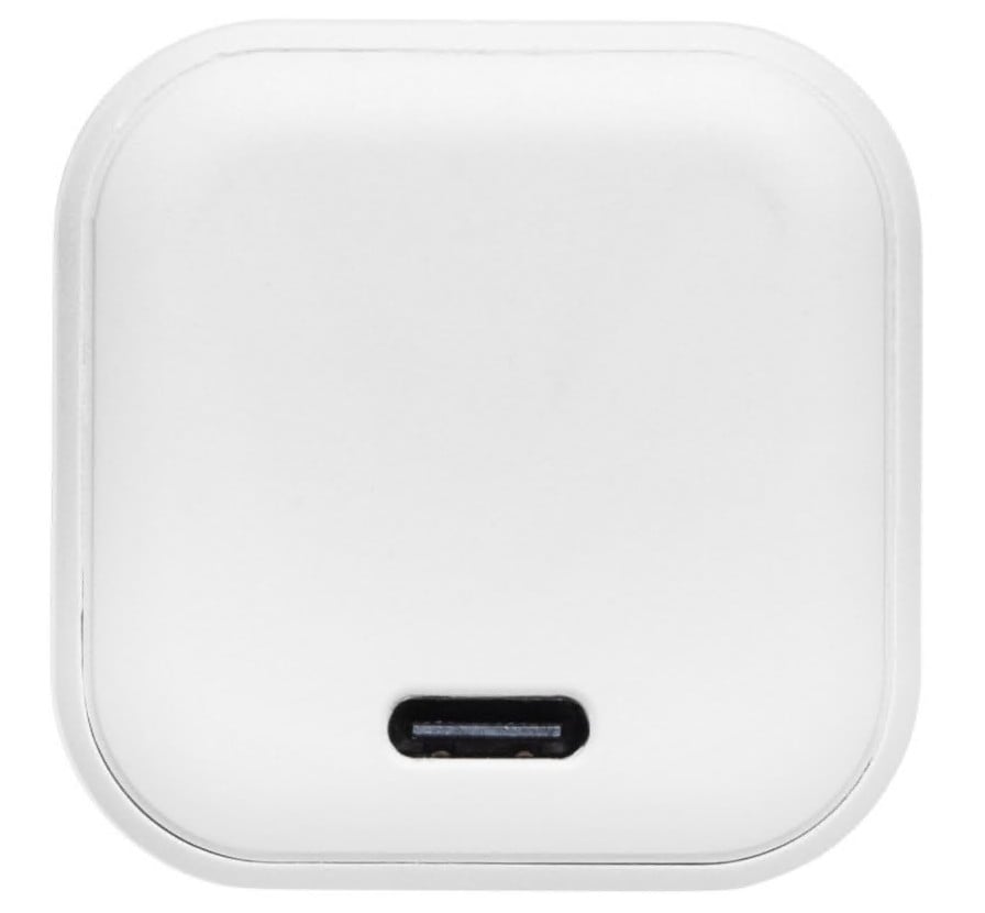 Linocell GaN USB-C oplader PD 65W med afrundede kanter og enkelt USB-C port.