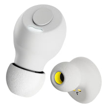 Supra Nero-TX Pro ANC 2. generation true wireless in-ear høretelefoner hvid med silikonepropper og cirkulær touch-kontrol.