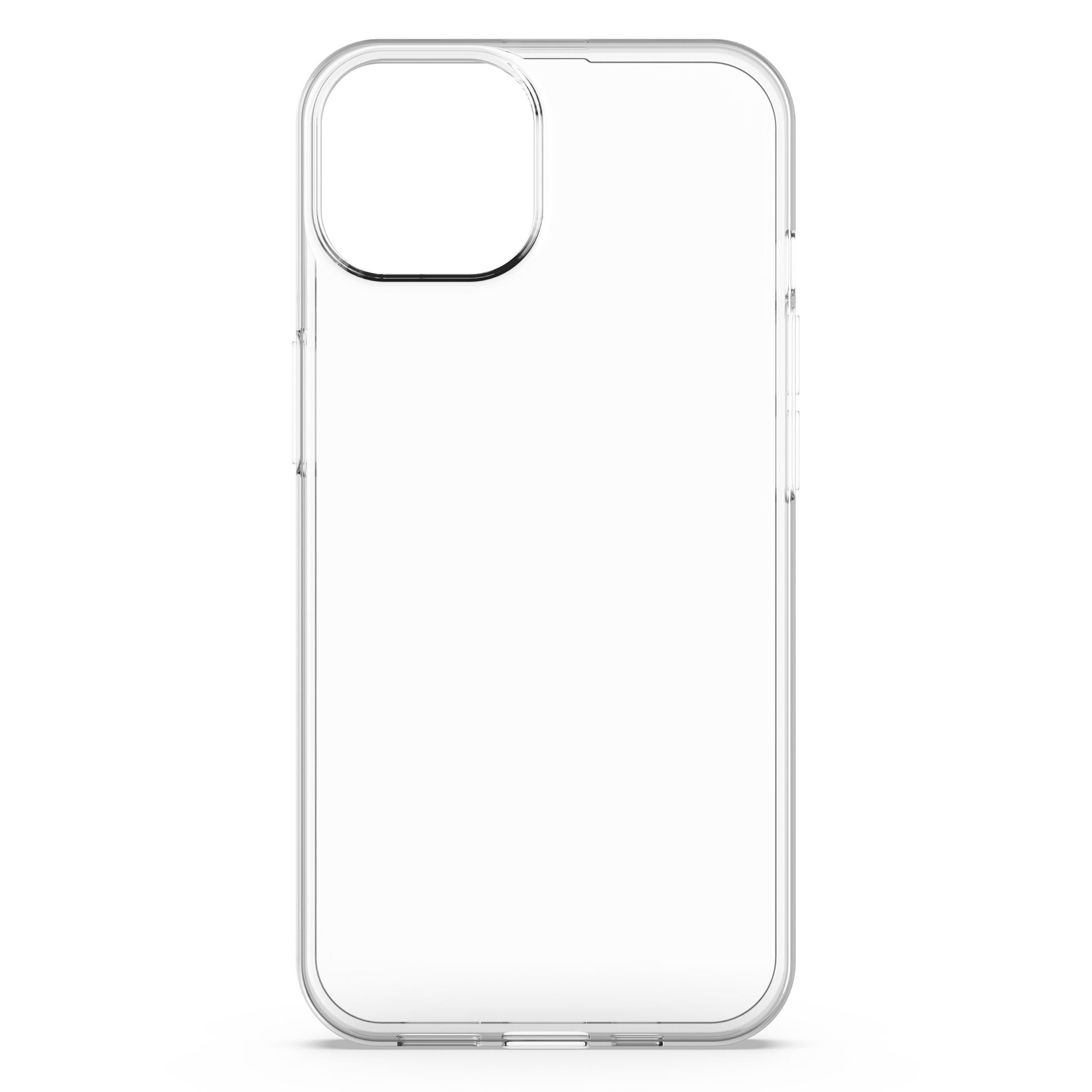Linocell Second Skin klart cover til iPhone 13, 14, 16e med afrundede kanter, stor kameraudskæring, antibakteriel overflade.
