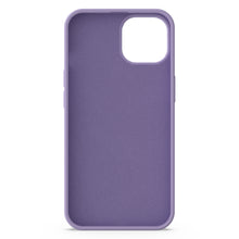 Silikone cover til iPhone 13/14/16e, lavendel, mat finish, stor kameraklip øverst til venstre, antibakteriel overflade.