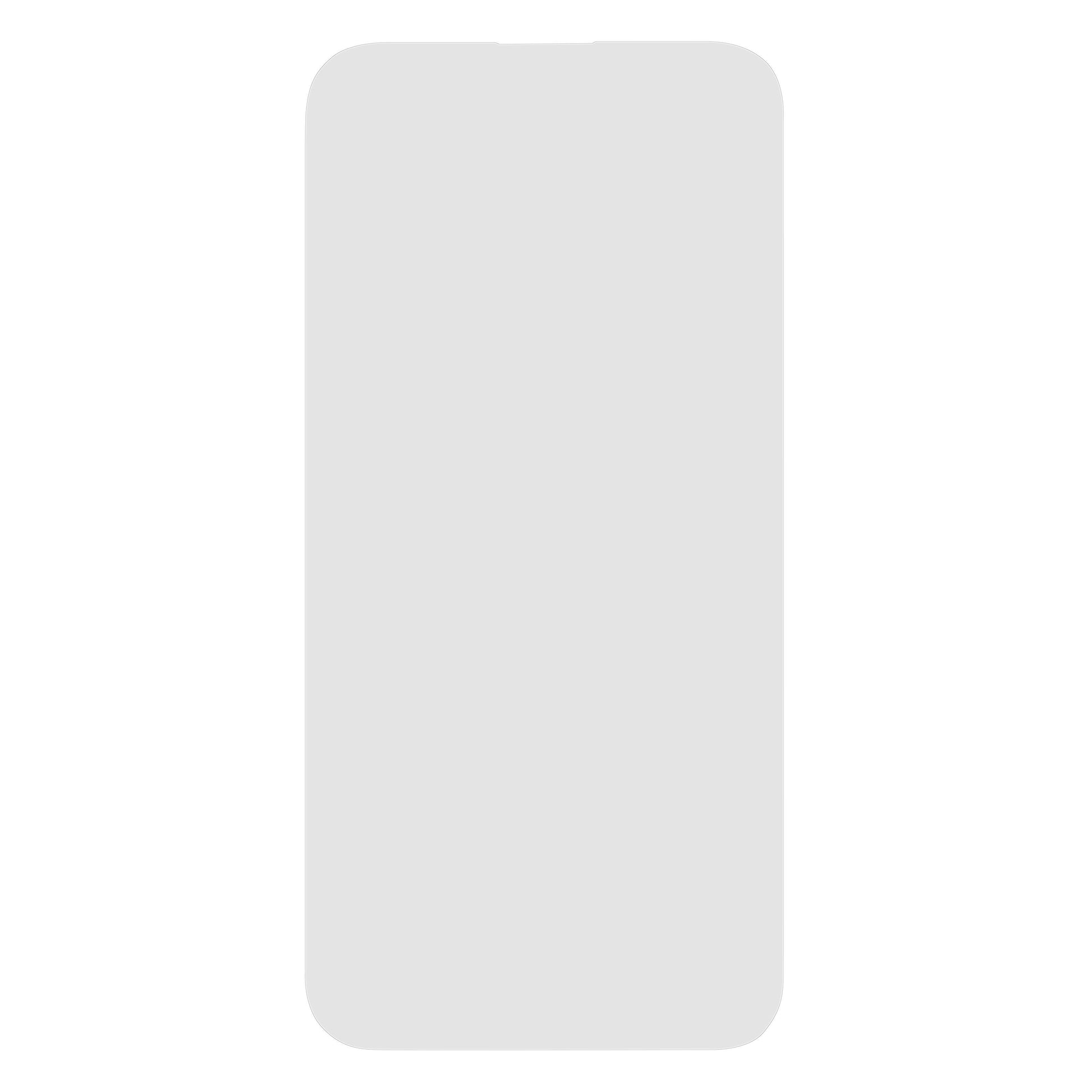IPhone 14 Pro Max med top-notch og farverig loading-animation, Linocell Elite Extreme skærmbeskyttelse monteret.